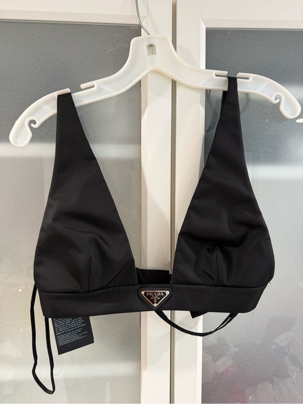 AUTHENTIC Prada Black Triangle Bralette IT40